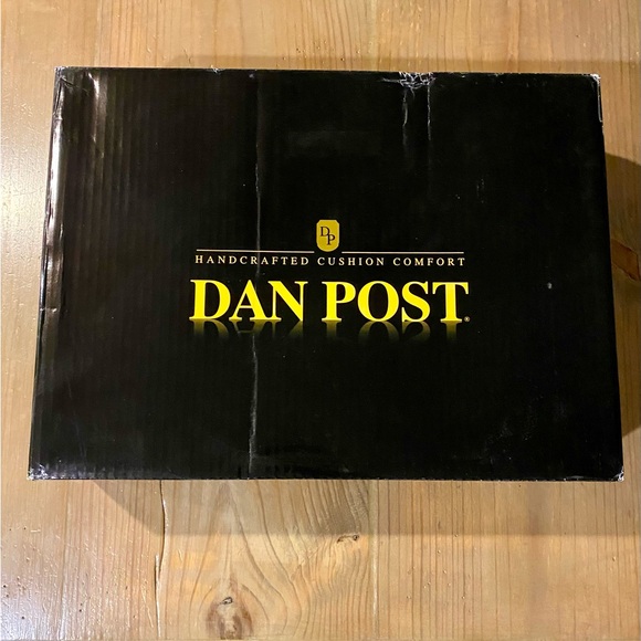 Dan Post Ronan Snip Toe Men’s Black Leather Boot 9EW New With Box & Tags - Picture 12 of 13